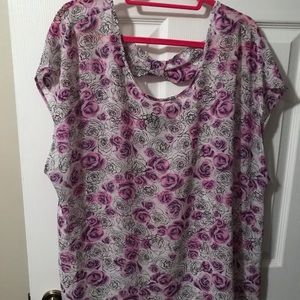 Torrid Size 1 Purple Floral Top